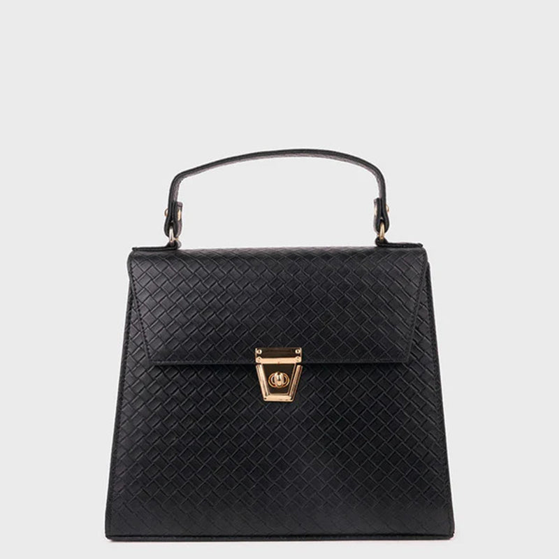 Black Top Handle Bag