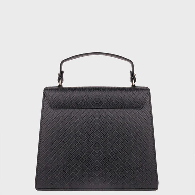 Black Top Handle Bag