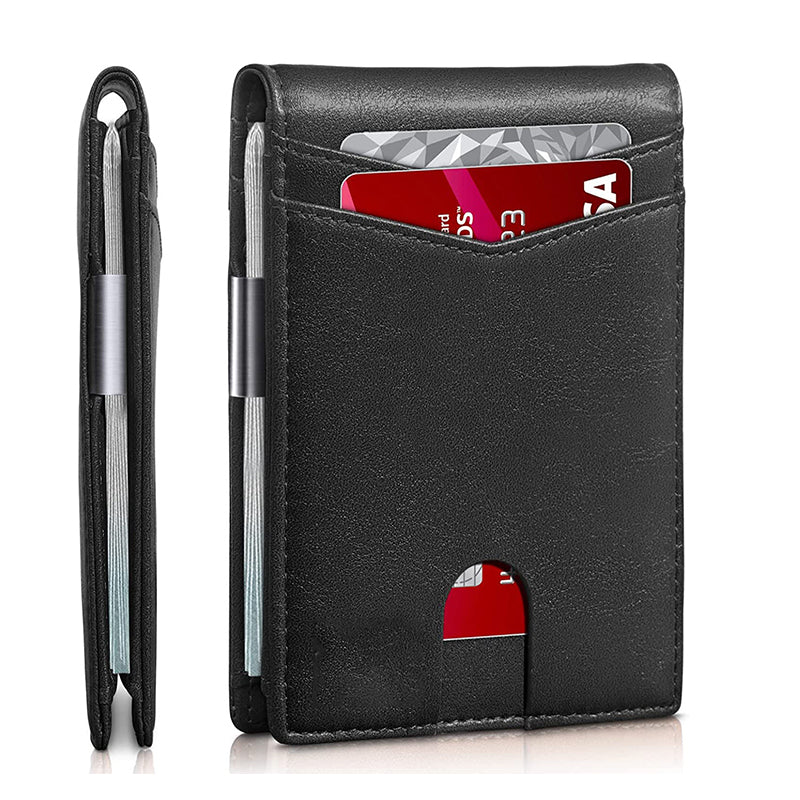 Rfid Microfier Leather Luxury Men Wallets Money Bag Slim Thin Man Card Holder Wallet for Men Short Purse Male Vallet Billfold