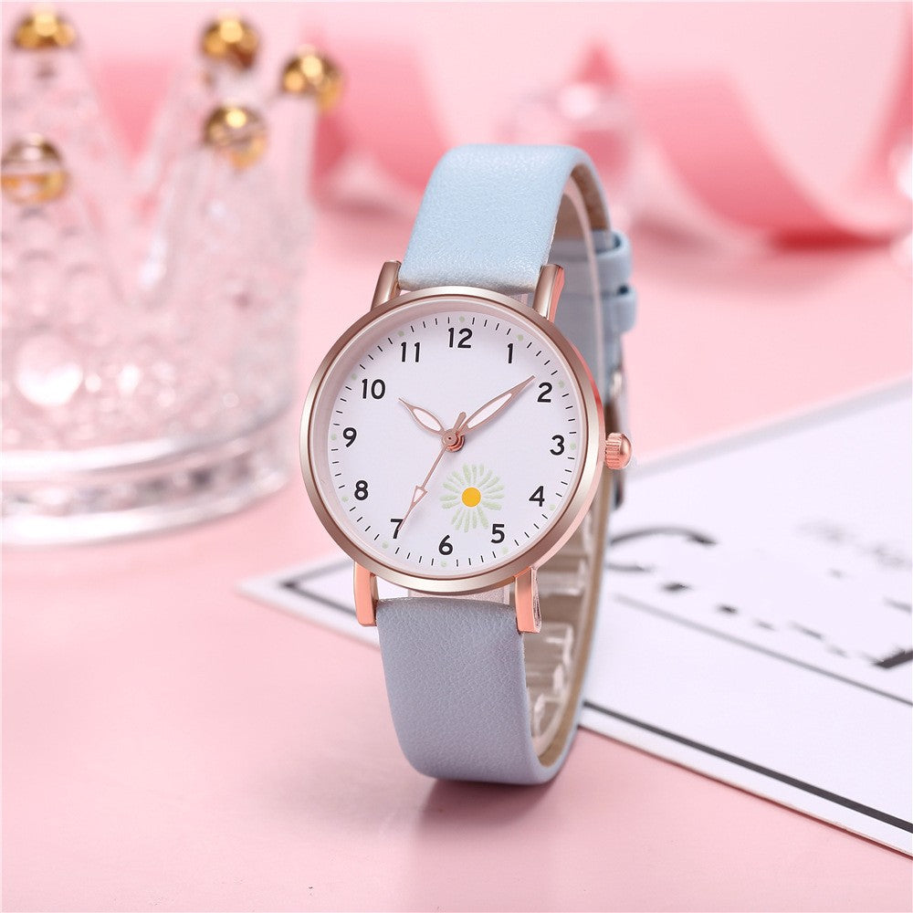 Women's Fashion Quartz Watch Female Clock Leather Band Analog Watches Women Simple Ladies Dress Wrist Watch Jewelry Set