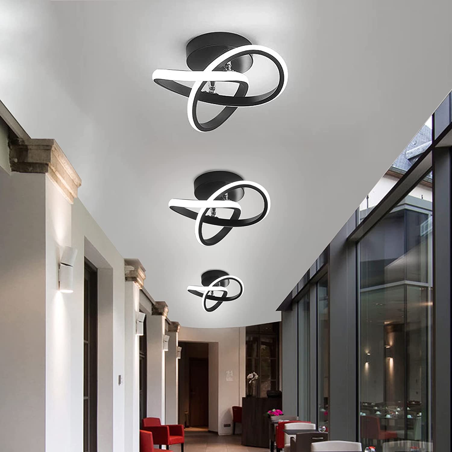 Modern LED Ceiling Lights Aisle Three Colors Minimalist Living Room