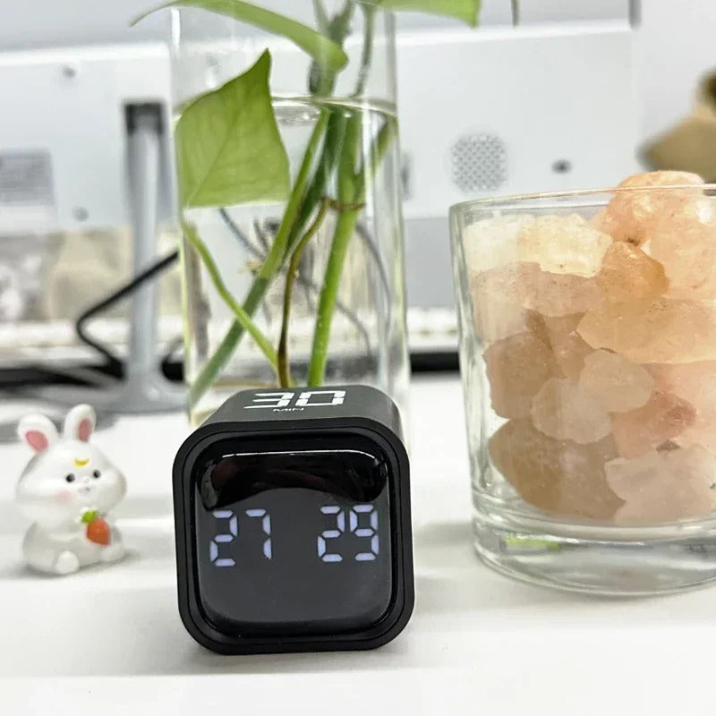 Productivity Cube Timer Gravity Sensor Flipping LED Display 4 Preset Time Dual Modes Countdown Cooking Study Mini Digital Timer