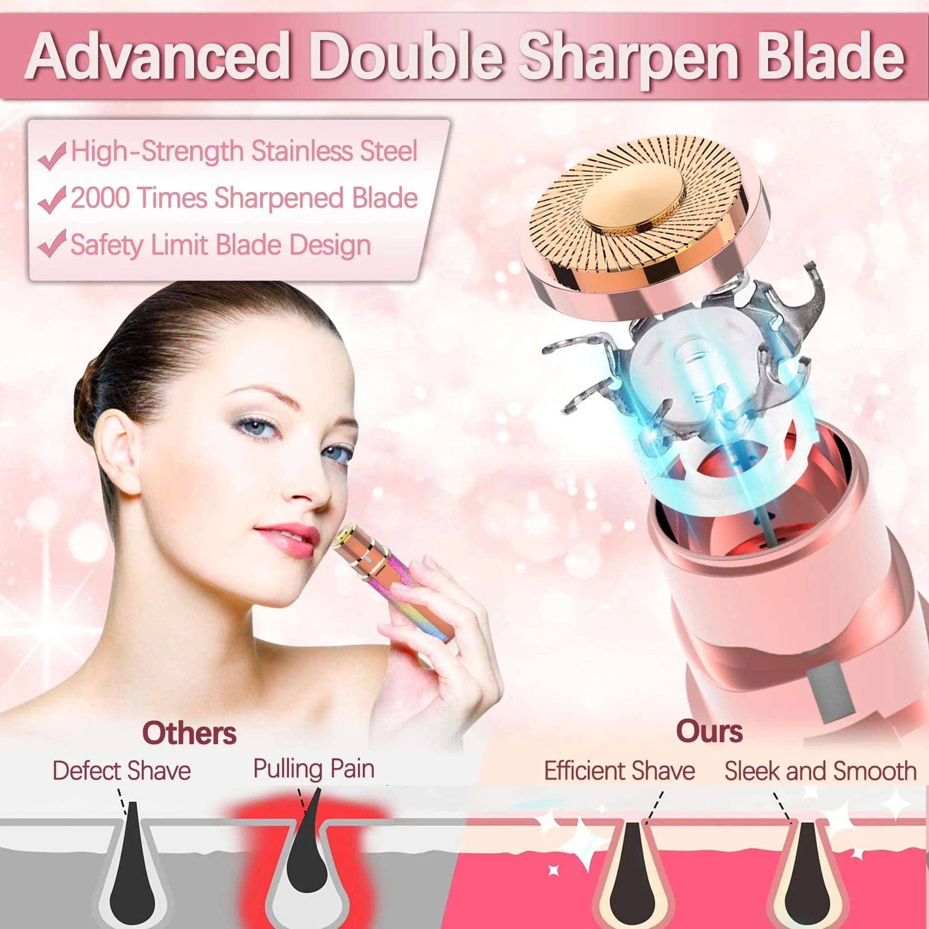 2 in 1 Electric Eyebrow Trimmer & Hair Remover for all parts used in pen flawless