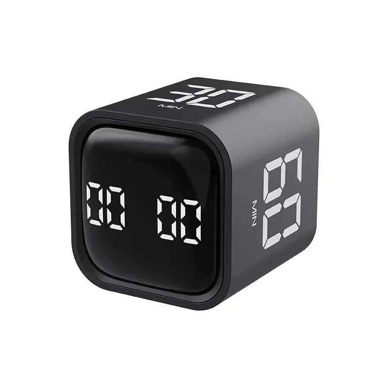 Productivity Cube Timer Gravity Sensor Flipping LED Display 4 Preset Time Dual Modes Countdown Cooking Study Mini Digital Timer