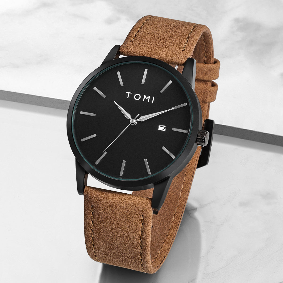 TOMI Brand Fashionable Men's Watch Luxurious Small Disc Dial Design Quartz Watch