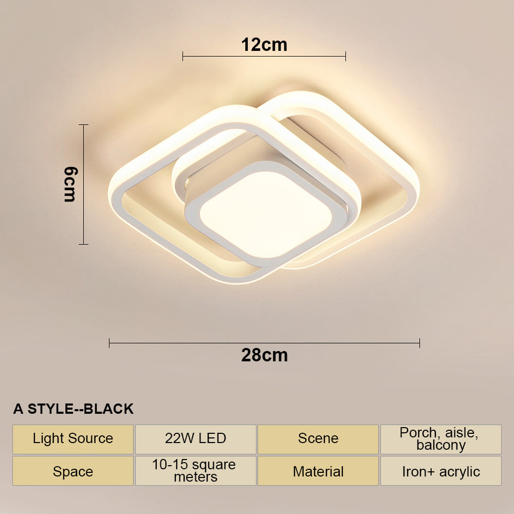 Modern LED Ceiling Lights Aisle Three Colors Minimalist Living Room