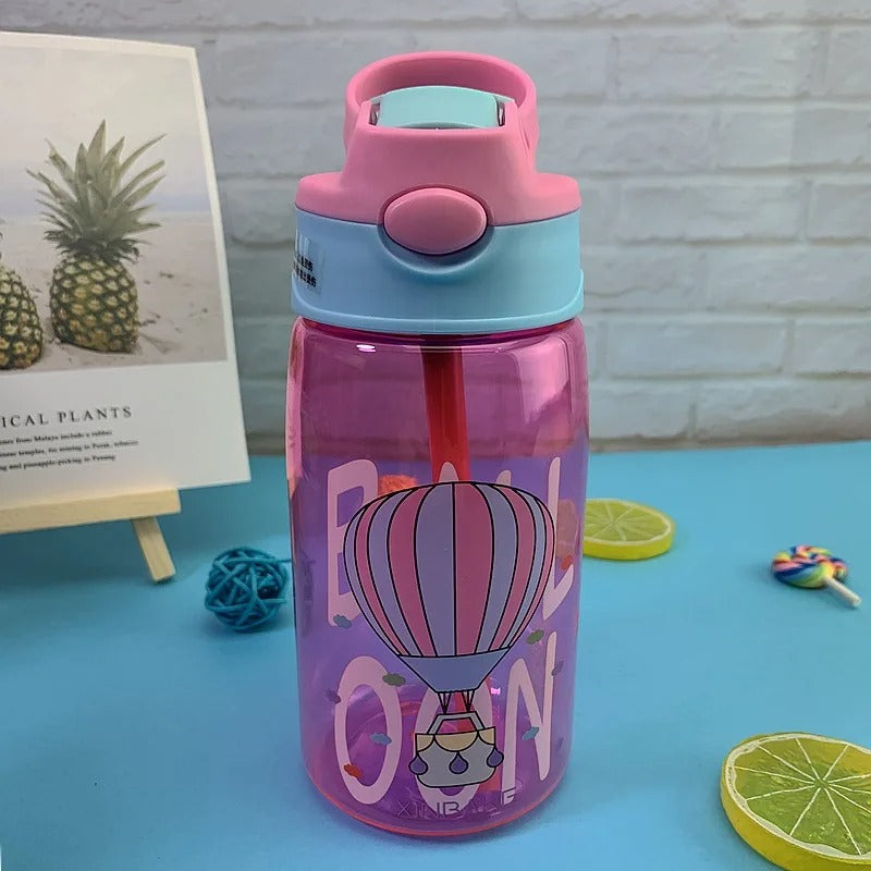 480ML Kids Water Sippy Cup Creative Cartoon Baby Feeding Cup with Straws Leakproof Water Bottle Outdoor Portable Children's Cups